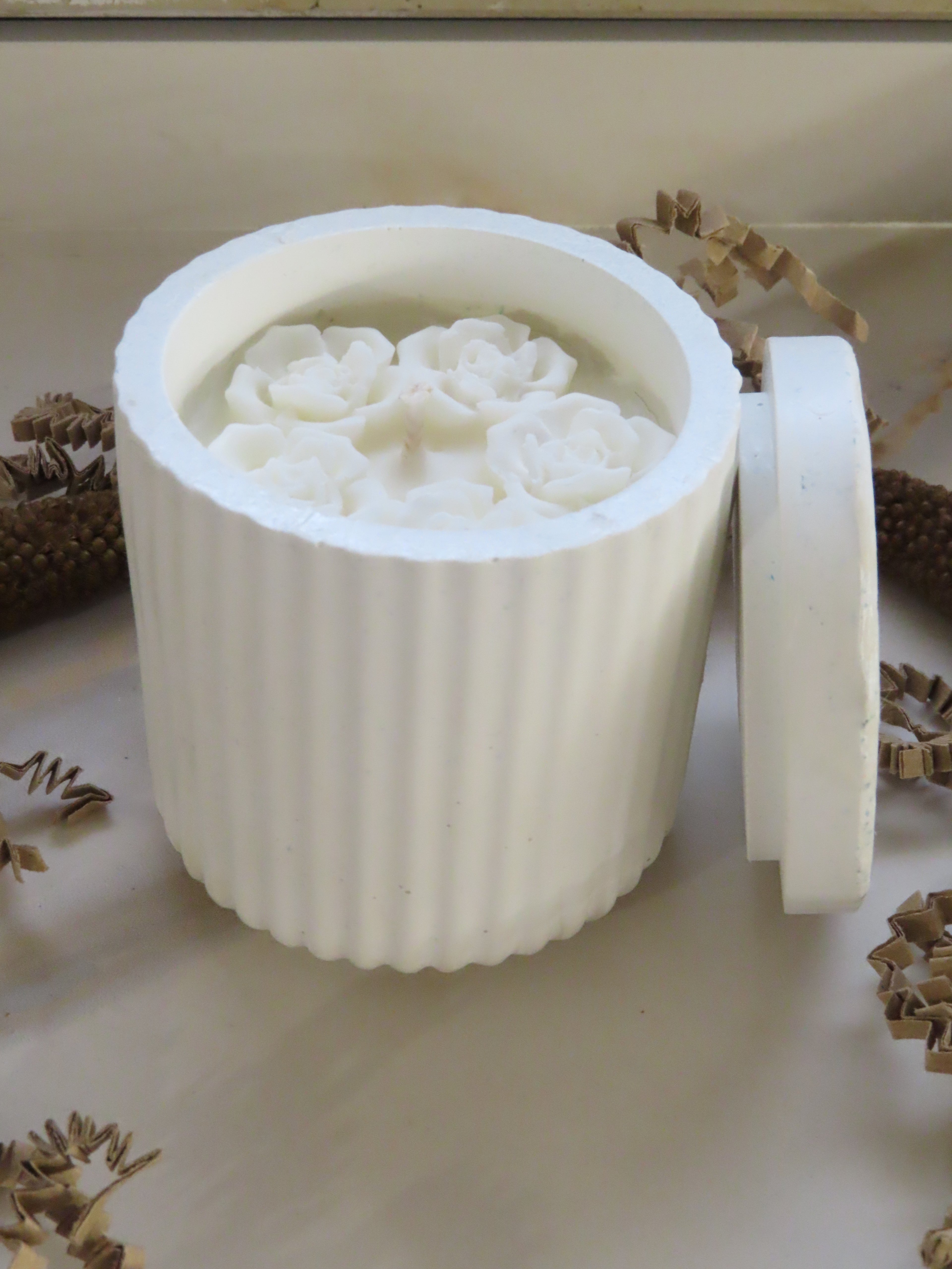 Coconut Scented Candle, Concrete , Luxury Candle, Fall Candle, Home Decor