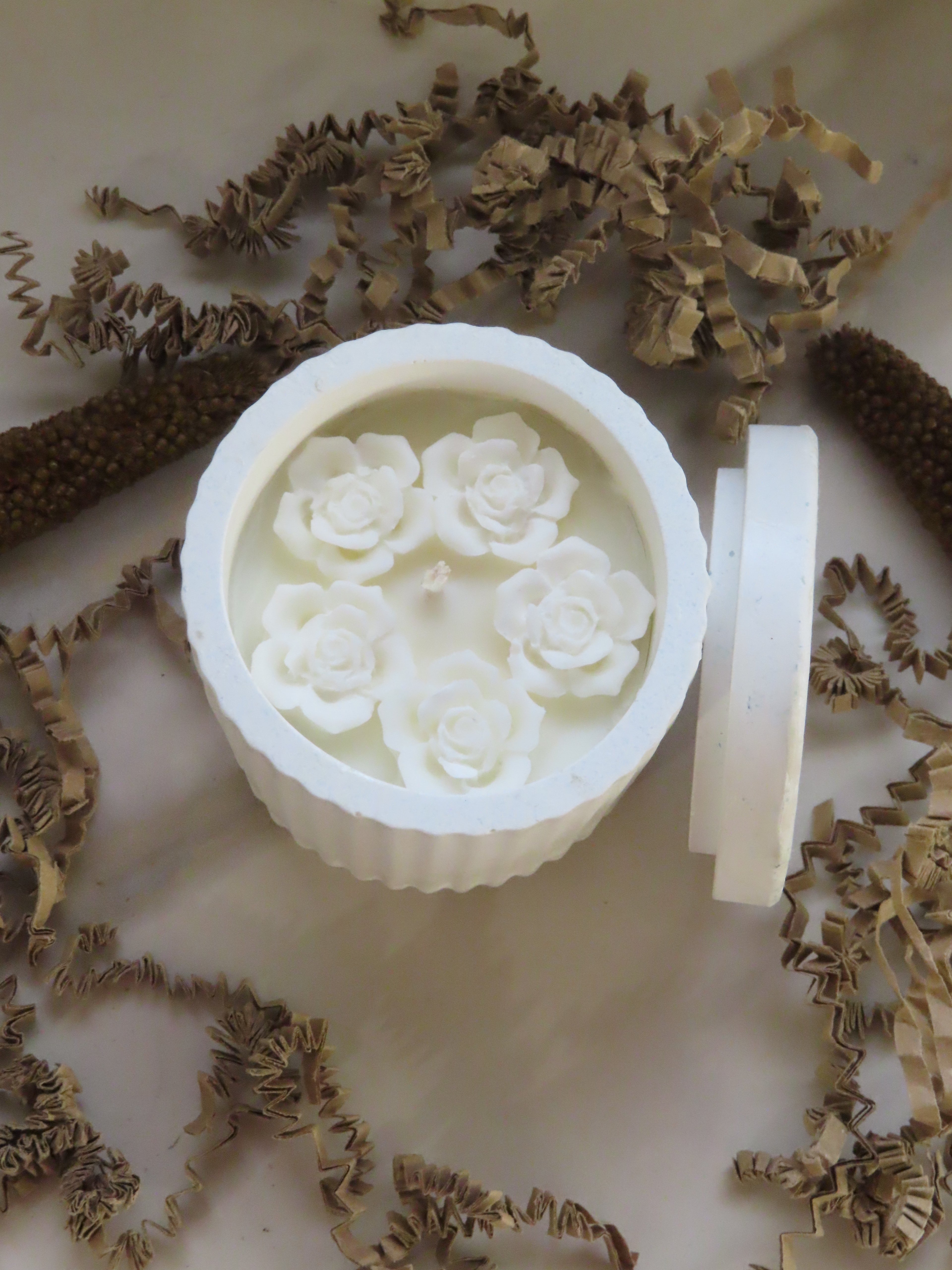 Coconut Scented Candle, Concrete , Luxury Candle, Fall Candle, Home Decor