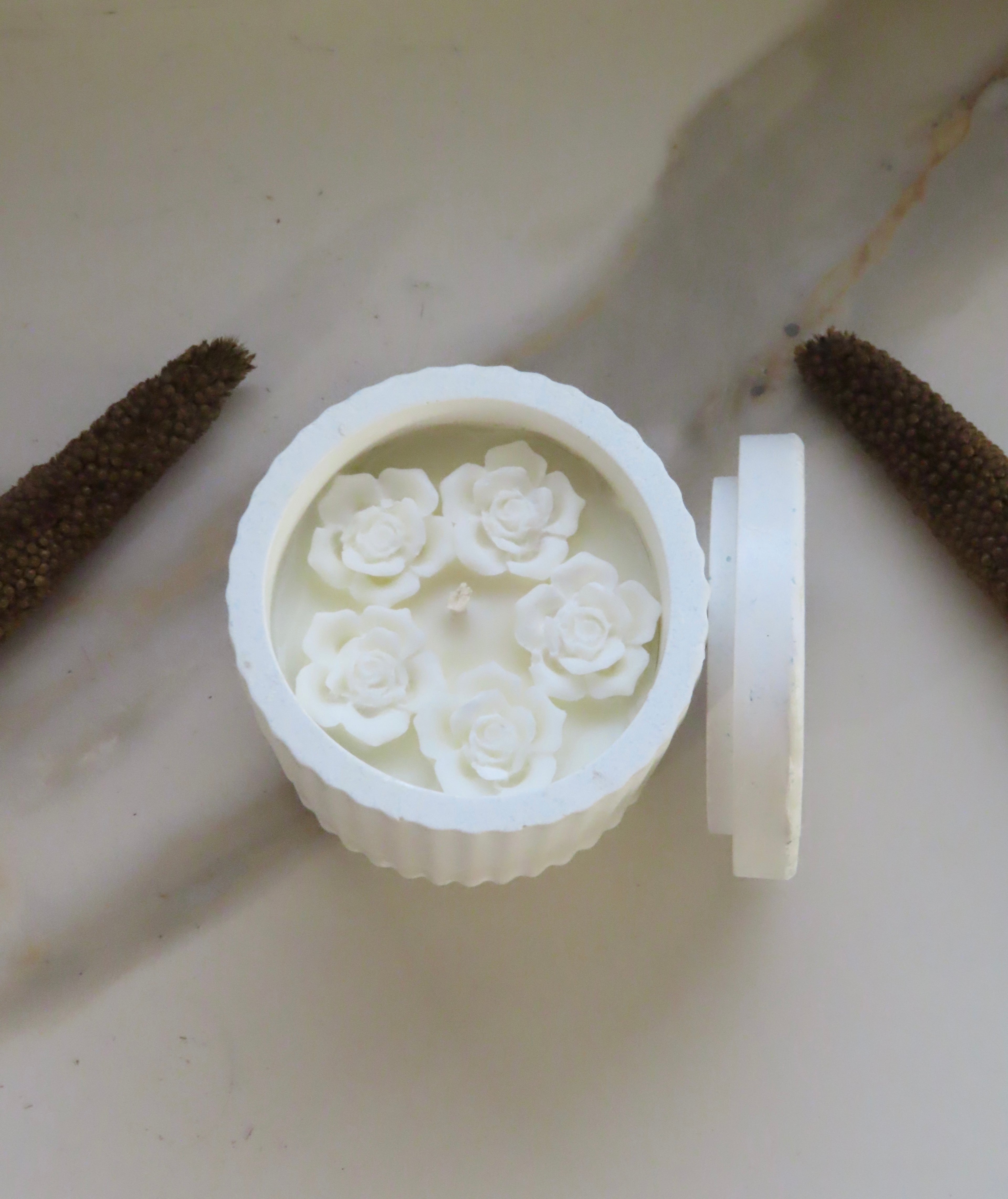 Coconut Scented Candle, Concrete , Luxury Candle, Fall Candle, Home Decor